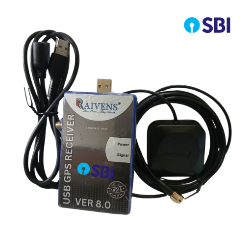 Raivens 8.0 USB GPS Receiver with Antenna – front view